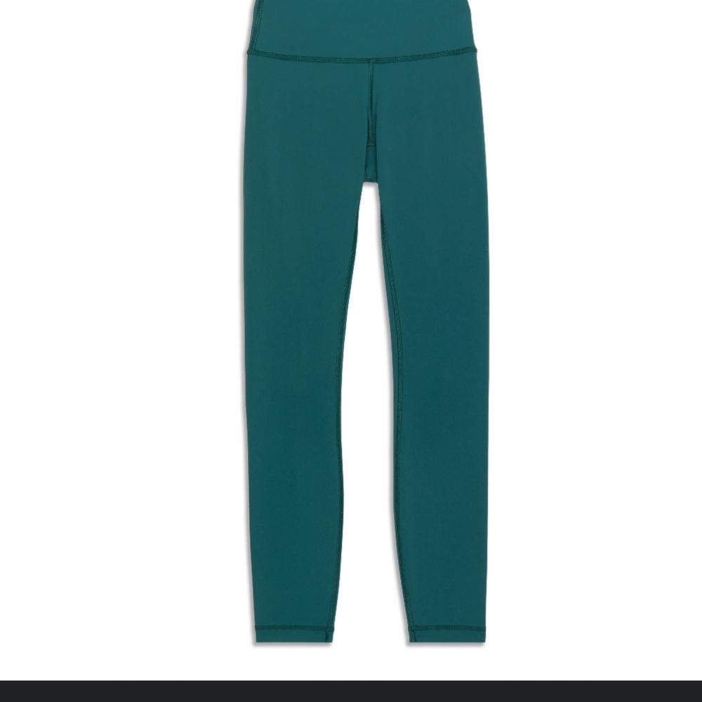 Lululemon Women Wunder Under Pant lii Forage  Low-Rise Sz4 Green‎ Leggings Yoga